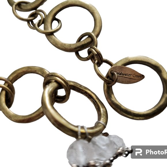 Beaded Adjustable Multi Strand Belt Boho Festival Coldwater Creek Gold Silver - Picture 4 of 5